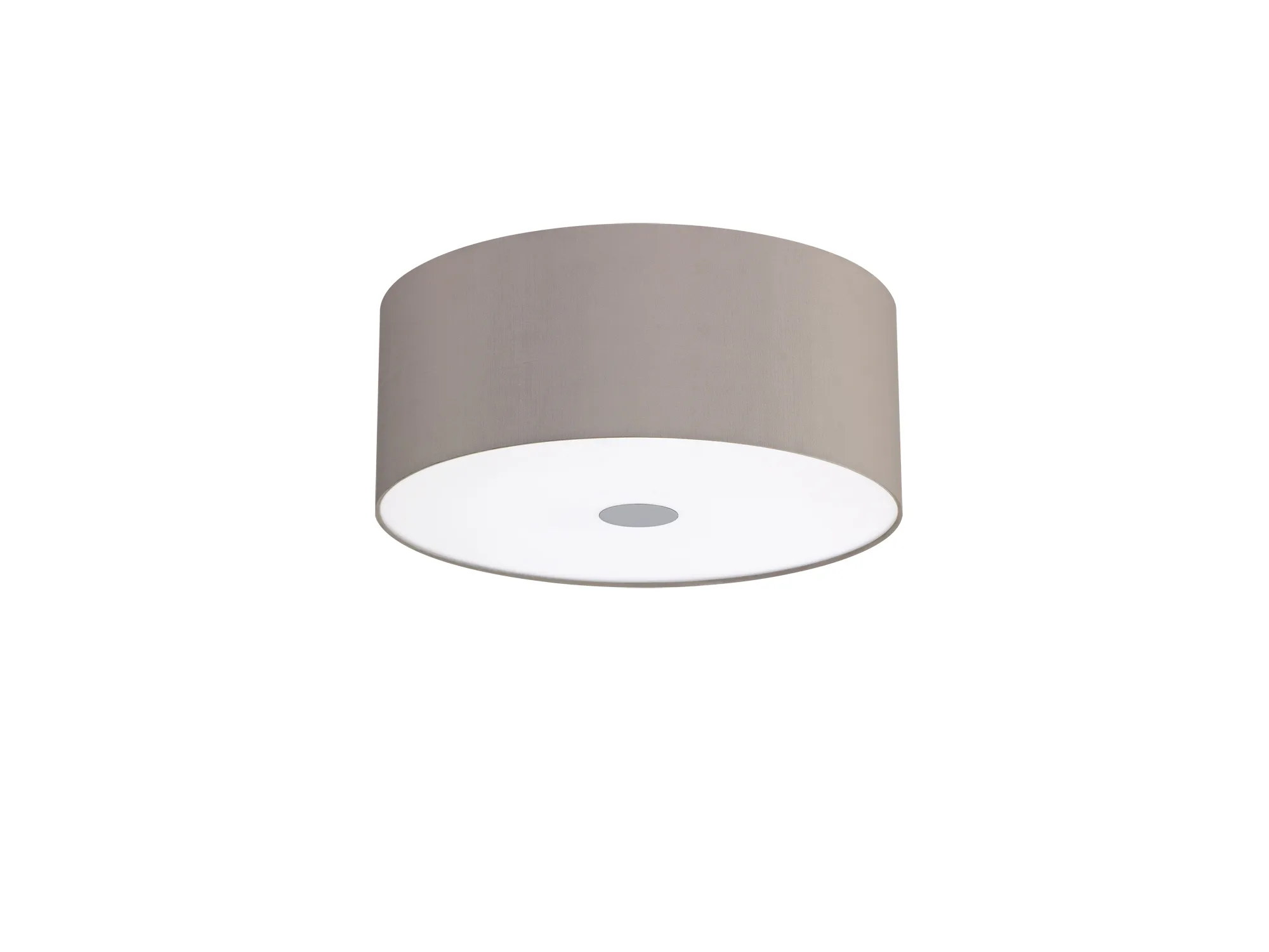 Baymont 40cm, Flush 3 Light Polished Chrome, Grey, Frosted Diffuser DK0358  Deco Baymont CH GR